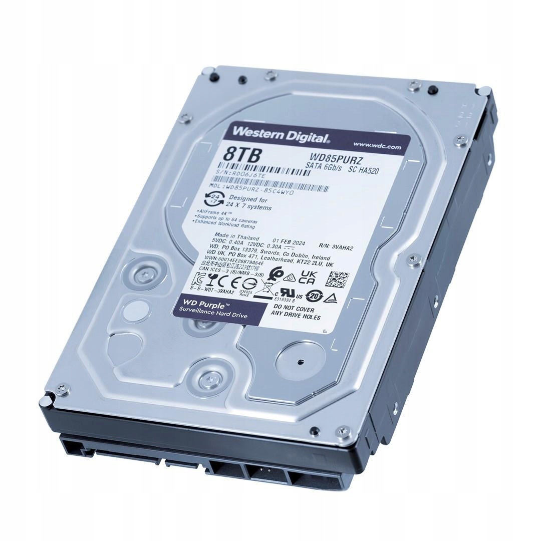 Dysk twardy Hdd Wd Purple WD85PURZ 8 Tb 3.5'' 256 Mb