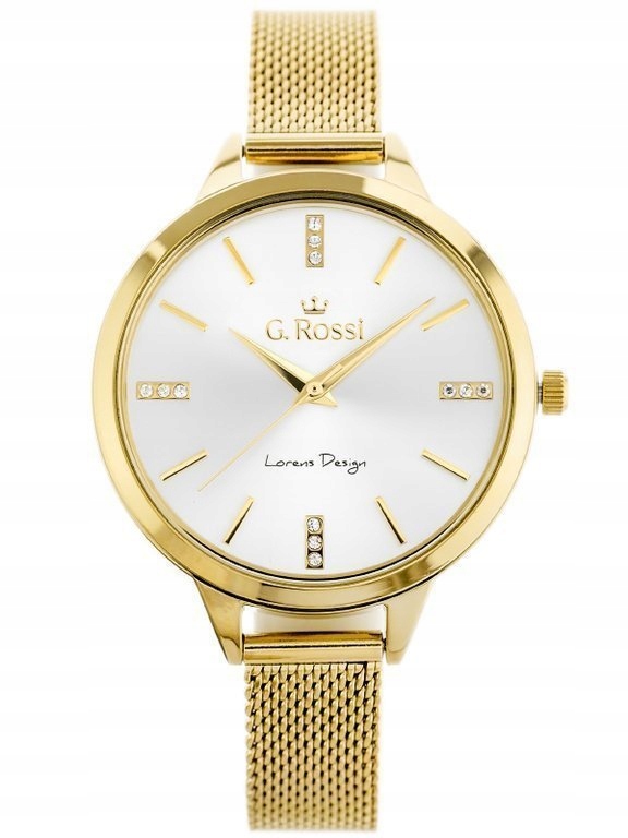 ZEGAREK DAMSKI G. ROSSI SELENA cyfry mesh +PUDEŁKO +GRAWERf Mechanizm kwarcowy