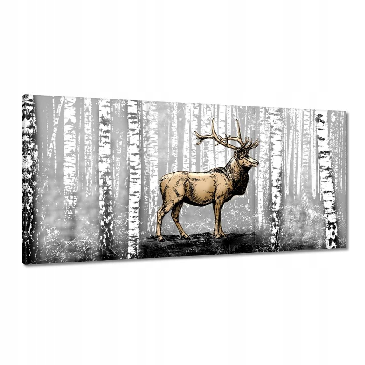 Obrazy 180x90 Jeleň Breza Les