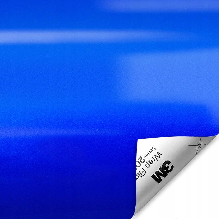 Folia 10x10 G337 Gloss Blue Fire Niebieski Połysk 3M 2080 Tester