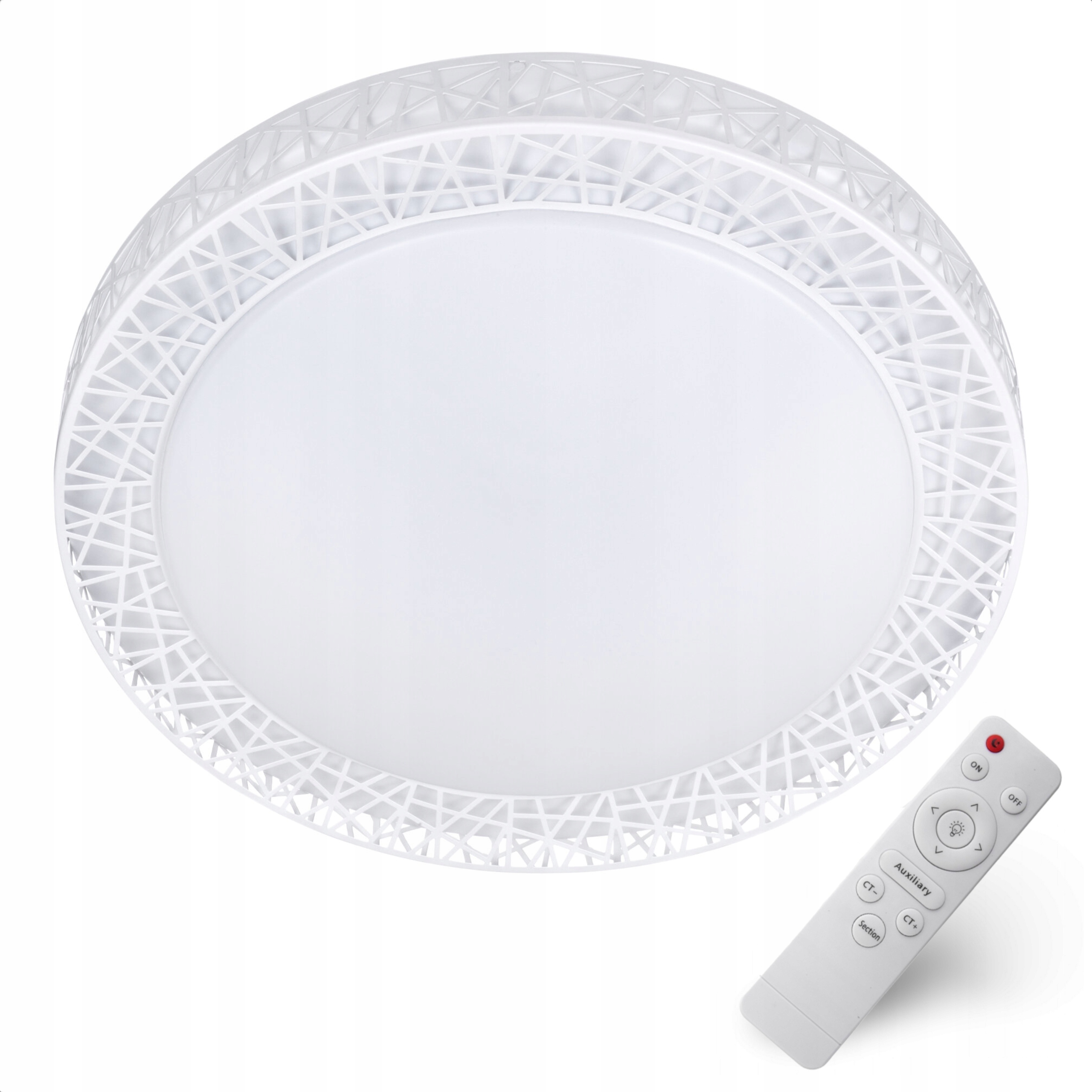 Lampa Stropné Svietidlo Led Okrúhla Stropná Stmievateľná Biela S Pilotom Variabilná 50CM