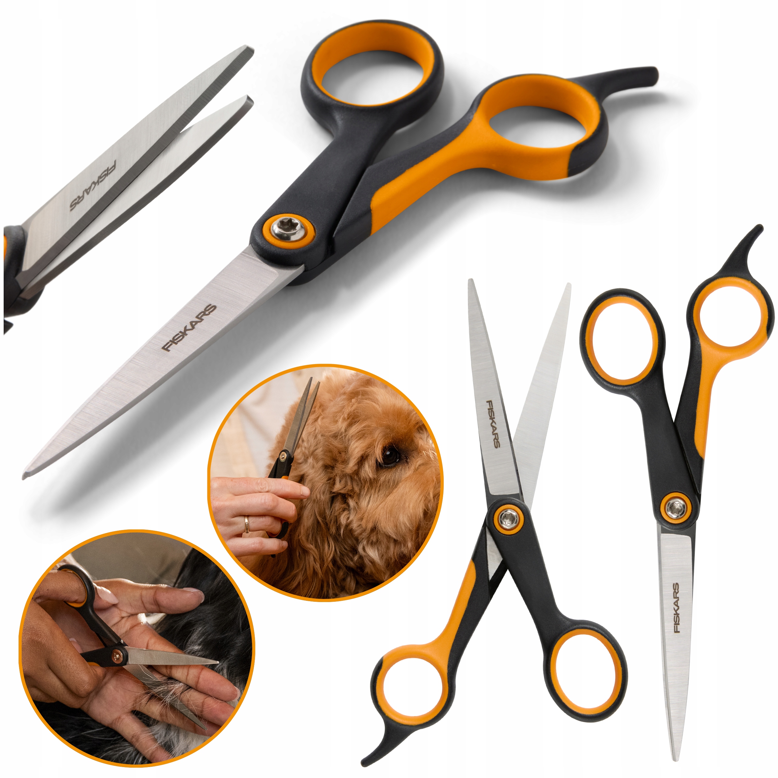 Levně Fiskars Přesné nůžky na stříhání psů a koček, profesionální, 17 cm