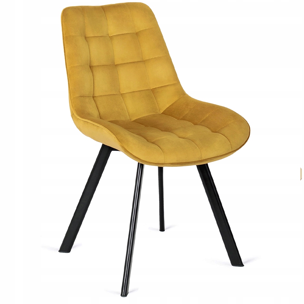 Čalouněná kuchyňská židle Velurová do obývacího pokoje Jídelna Rick Hořčicová