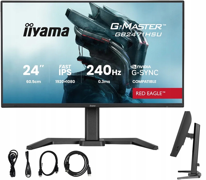 iiyama G-Master GB2471HSU-B1 Red Eagle 24 Ips Led 240Hz 0,3ms /2xHDMI,