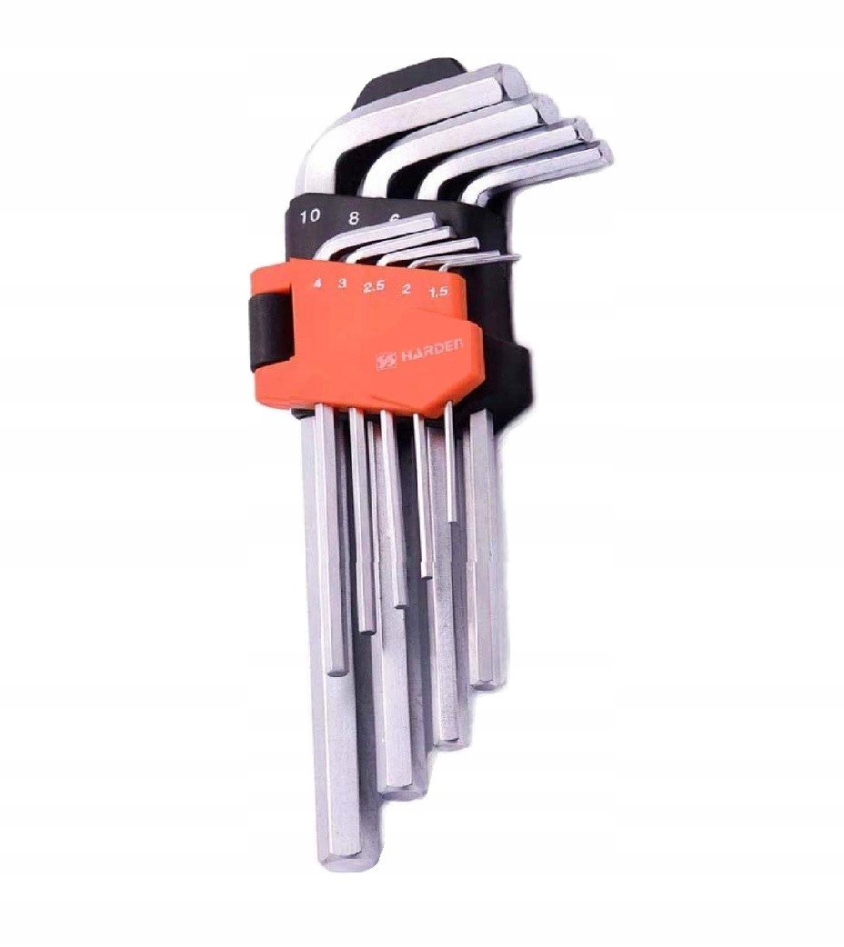 

Klucze imbusy 9 szt. 1,5-10 mm średnie Harden C-rv
