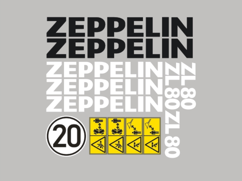 Samolepky s nálepkou Zeppelin ZL80