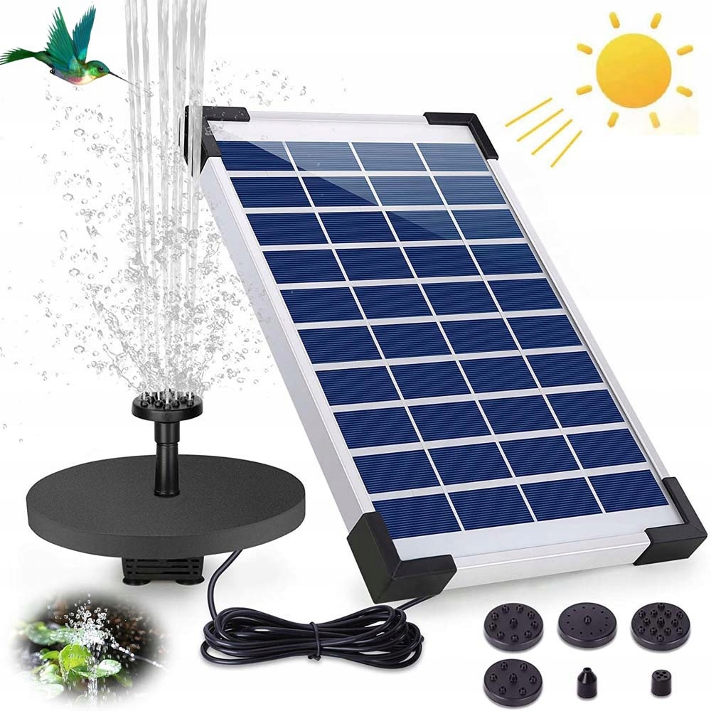 Fontána Do Zahradního Jezírka Plovoucí Vodní Čerpadlo 6 Filtrů