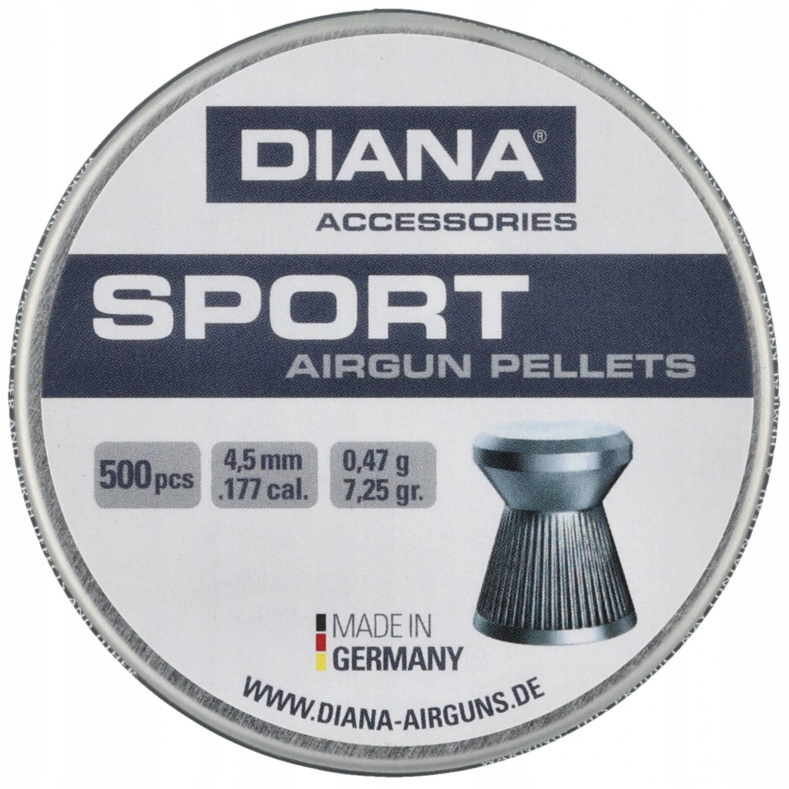 Śrut do wiatrówki Diana Sport 4,5 mm 500 szt. tarczowy celny