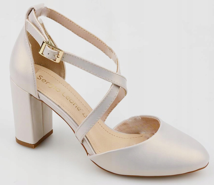 Sandały Damskie Sergio Leone SK863 Beż Perła Rozmiar 40