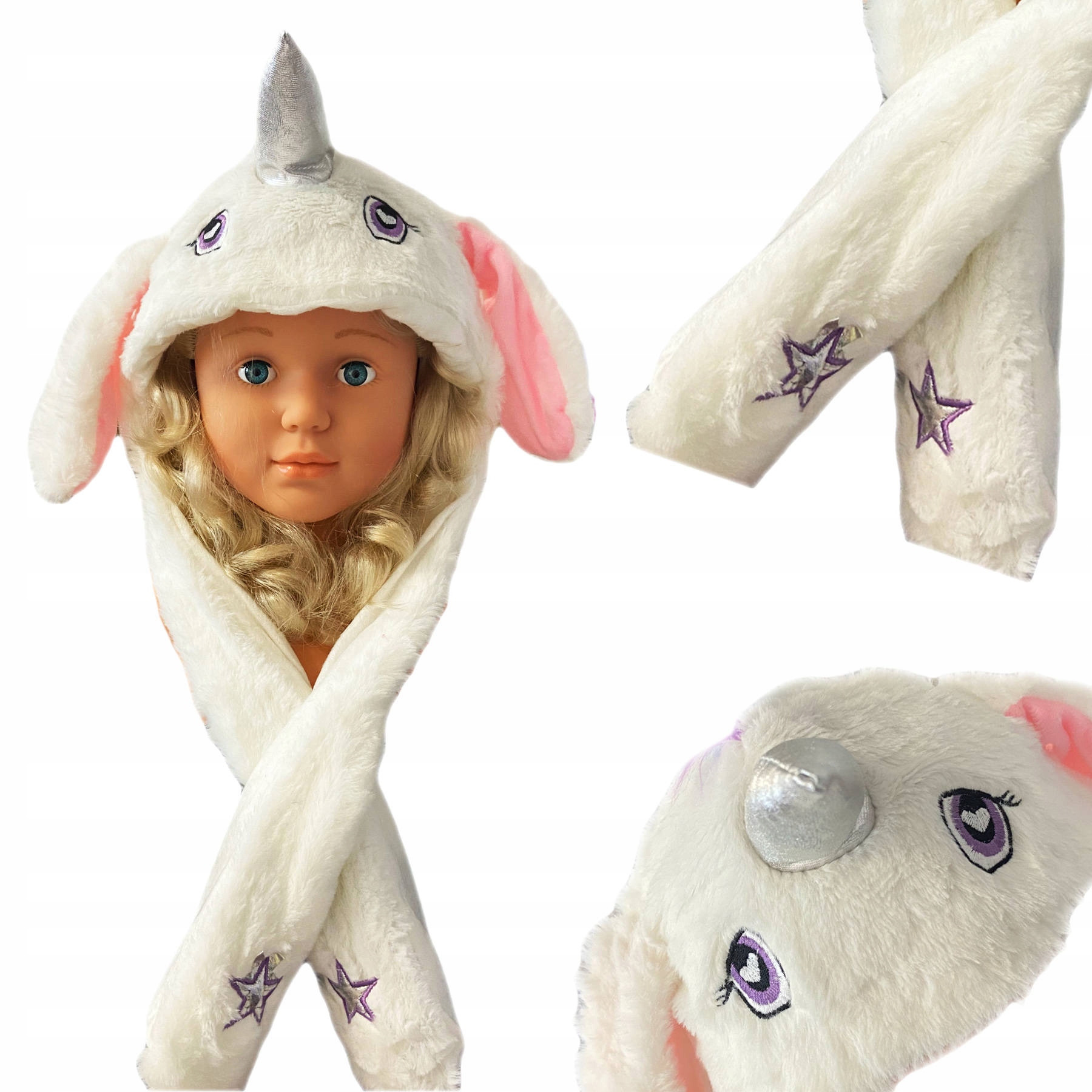 

Pluszowa Czapka Jednorożec Ruchome Uszy Świeci Koń