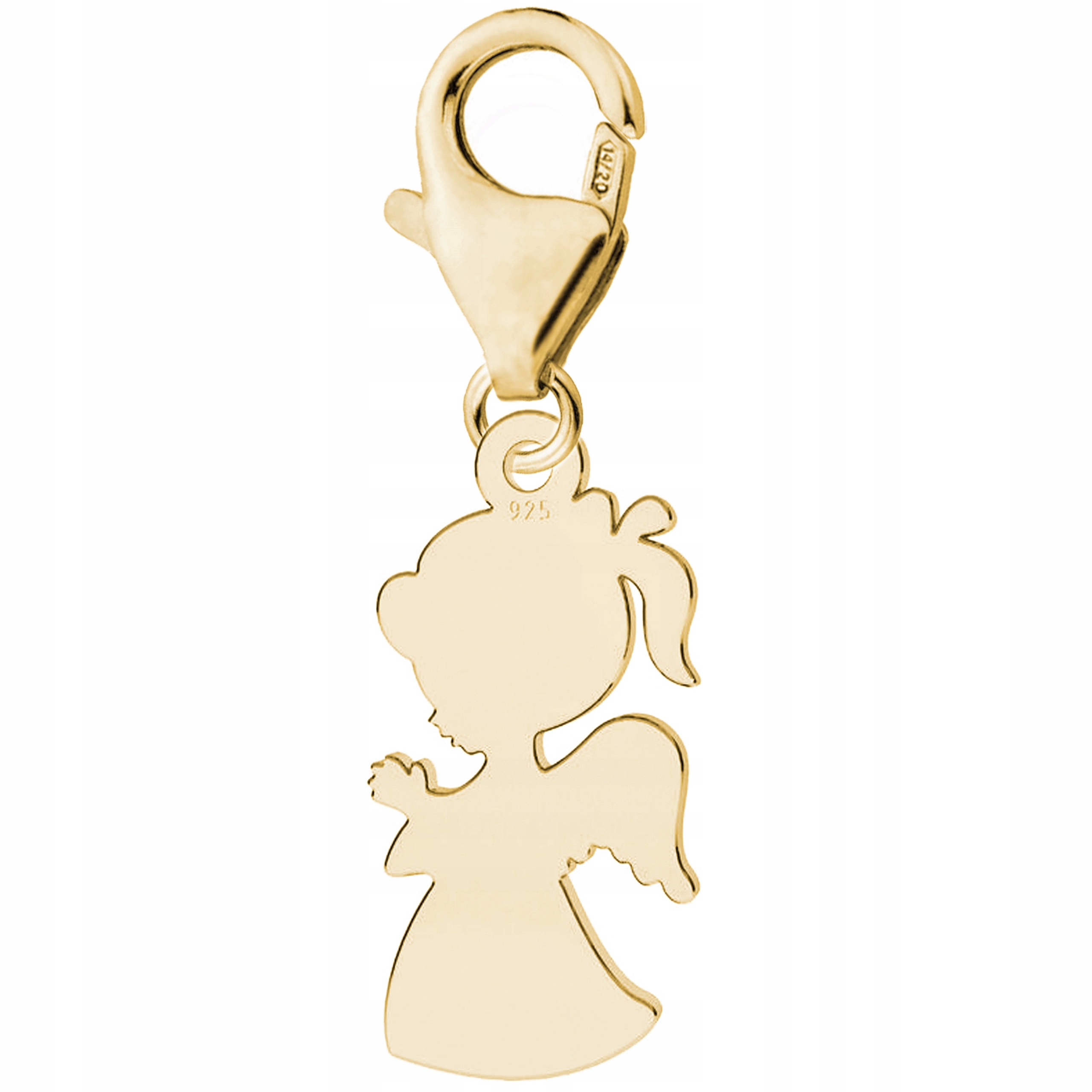 Zlatý přívěsek Anděl Dívka Plech s andělem Stříbro 925