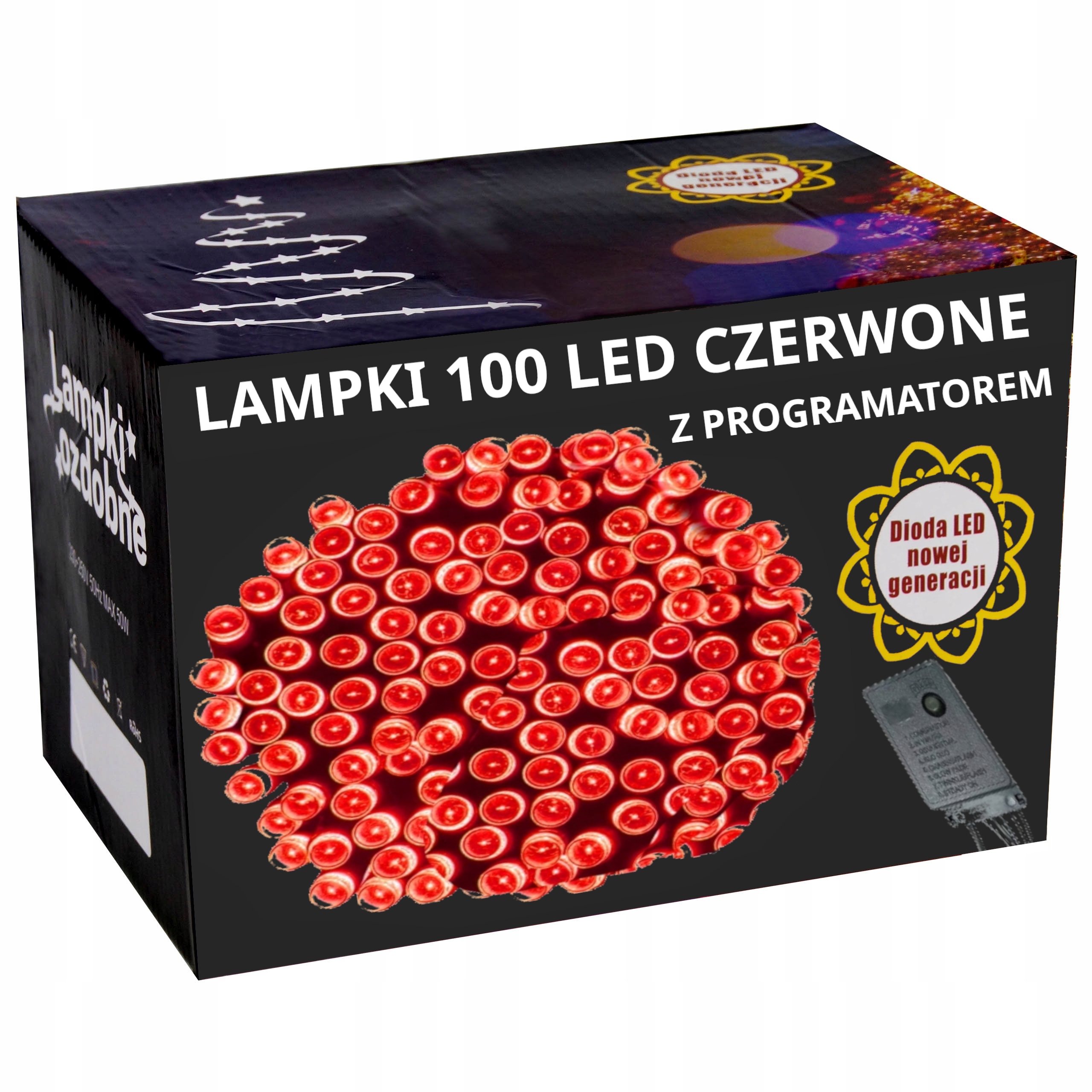 LAMPKI CHOINKOWE 100Led CZERWONE 100SZT LED