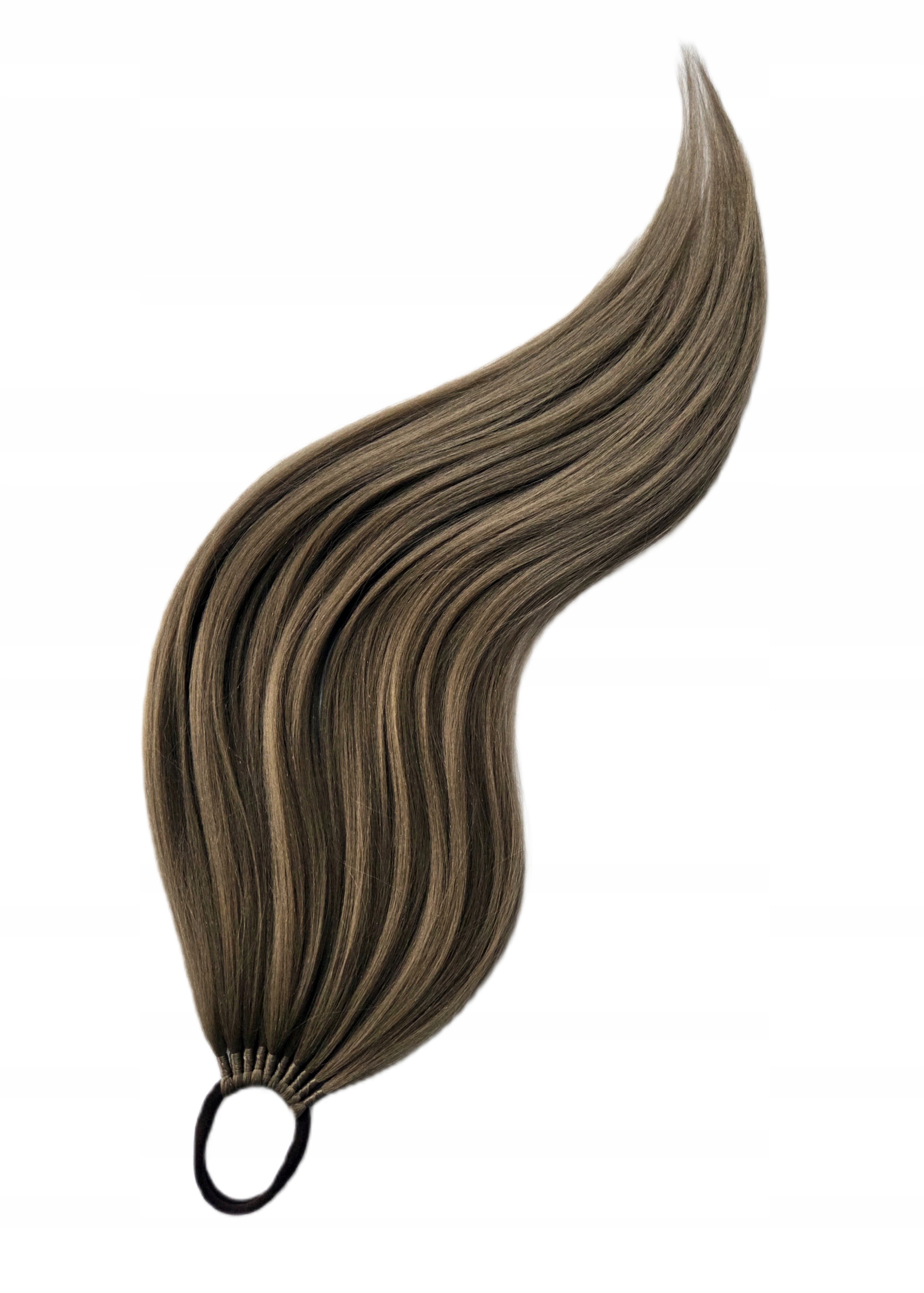Připínací poník na gumičce, Příčesek, tmavě blond, Tmavá Blondýnka, 40 cm