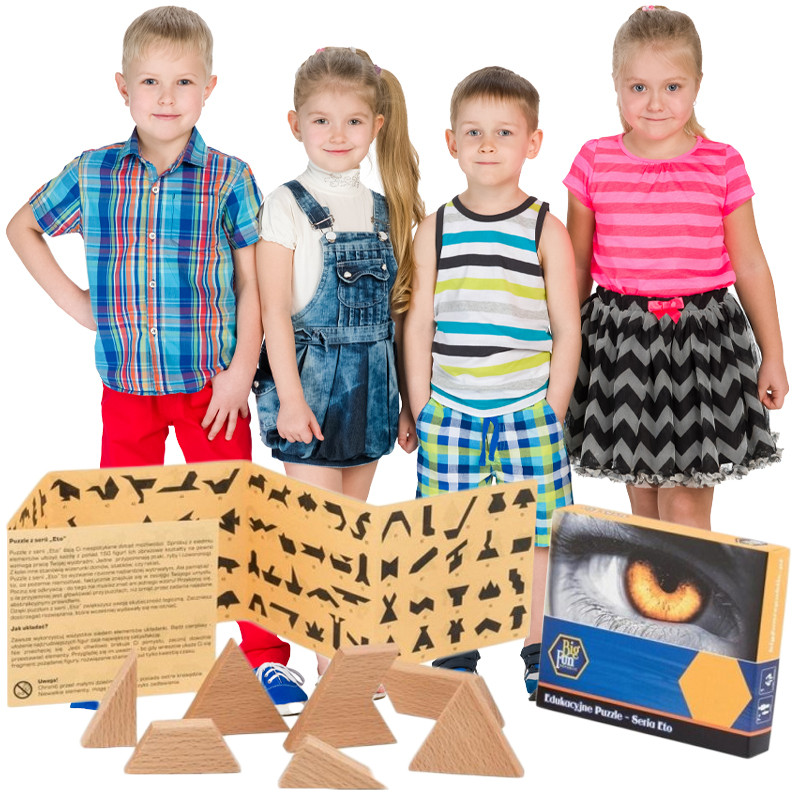 Drewniana Układanka logiczna Łamigłówka dla dziecka Kreatywna Puzzle Eto