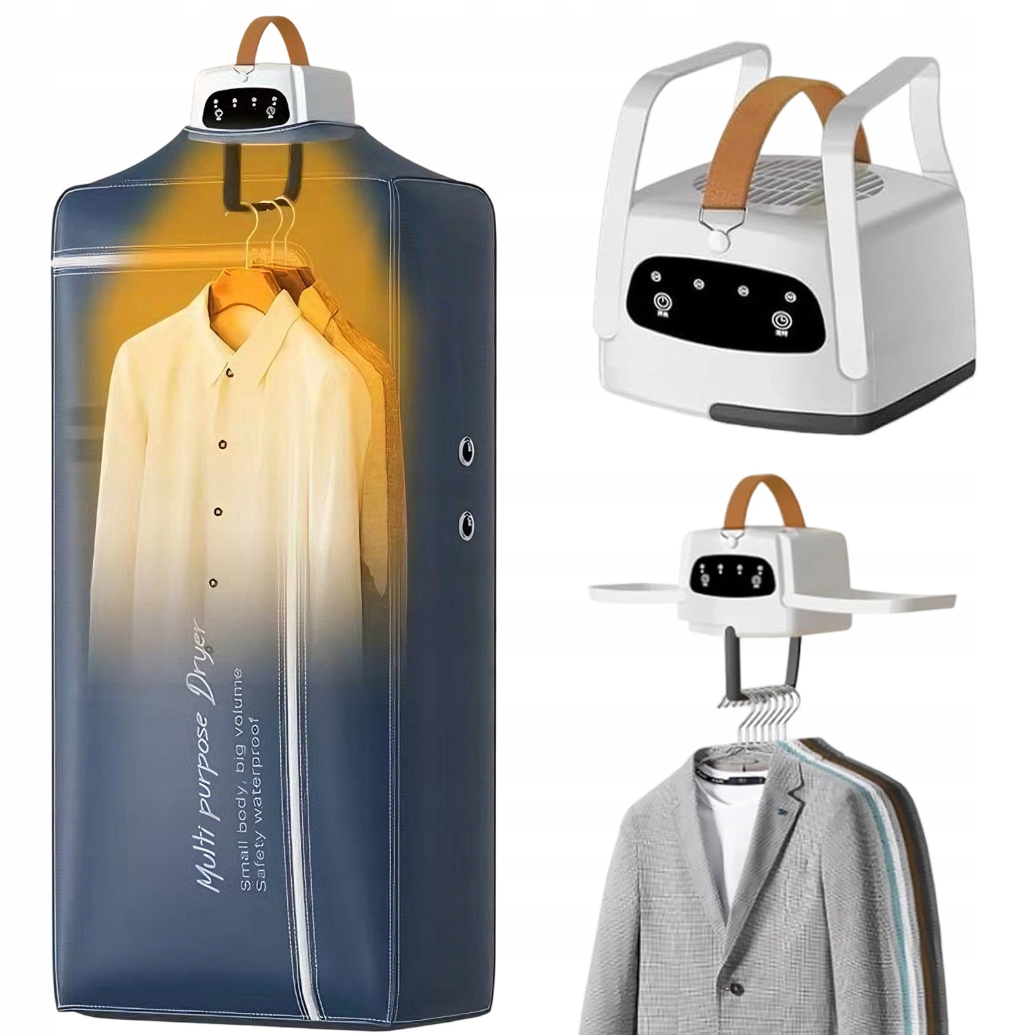 Levně Sušák Na Prádlo Rychlá Přenosná 600W Multifunkční Inteligentní