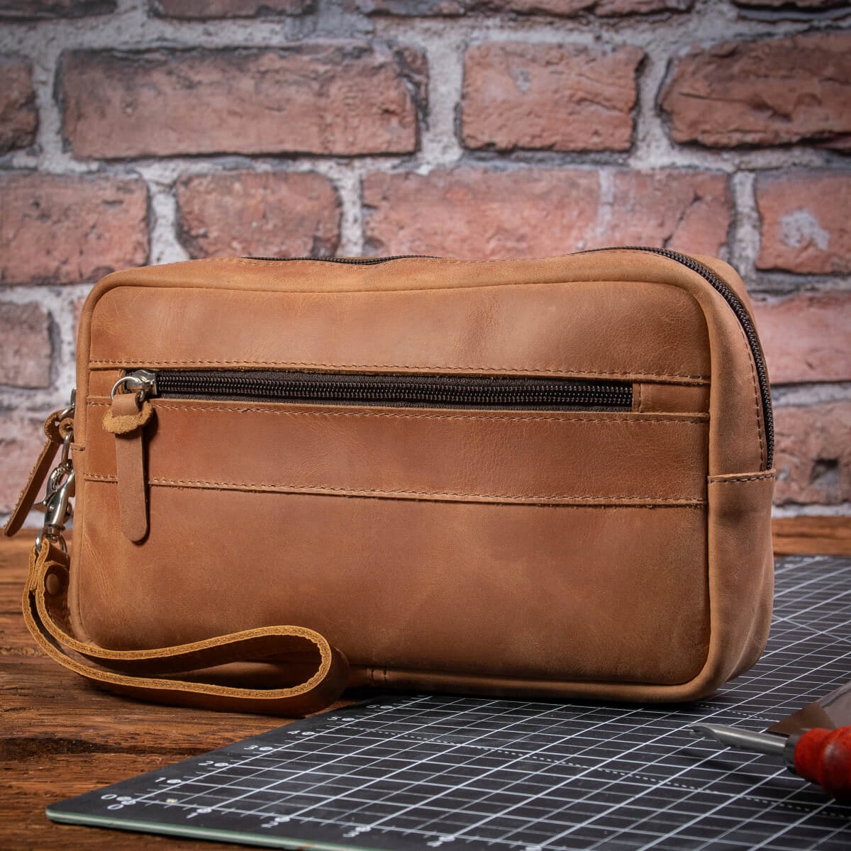 Taška na dokumenty pánská kožená hnědá Vintage Belveder WX19