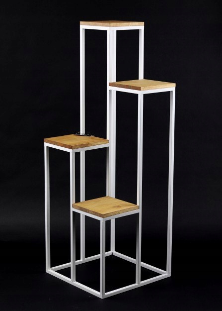 KWIETNIK STOJĄCY LOFT INDUSTRIALNY STOJAK BIAŁY Marka inna