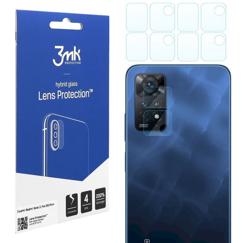 

4x Szkło na Aparat do Redmi Note 11 Pro 5G, 3mk Lp