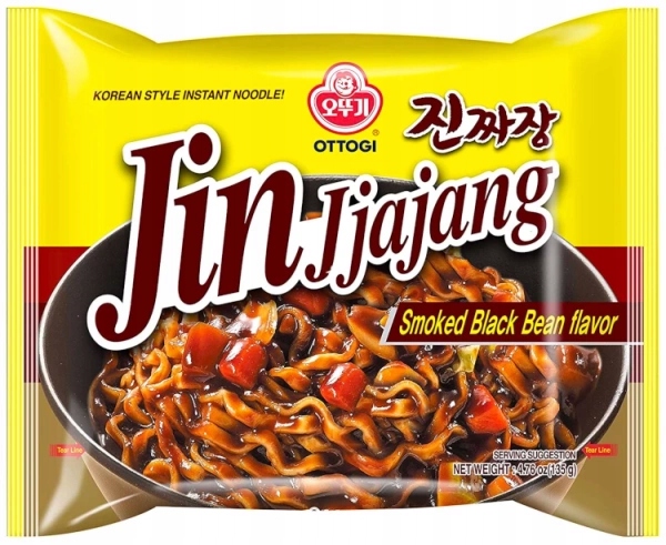 Levně 5 x Jin Jjajang Smoked Black Bean, příchuť uzené fazole 135 g Ottogi