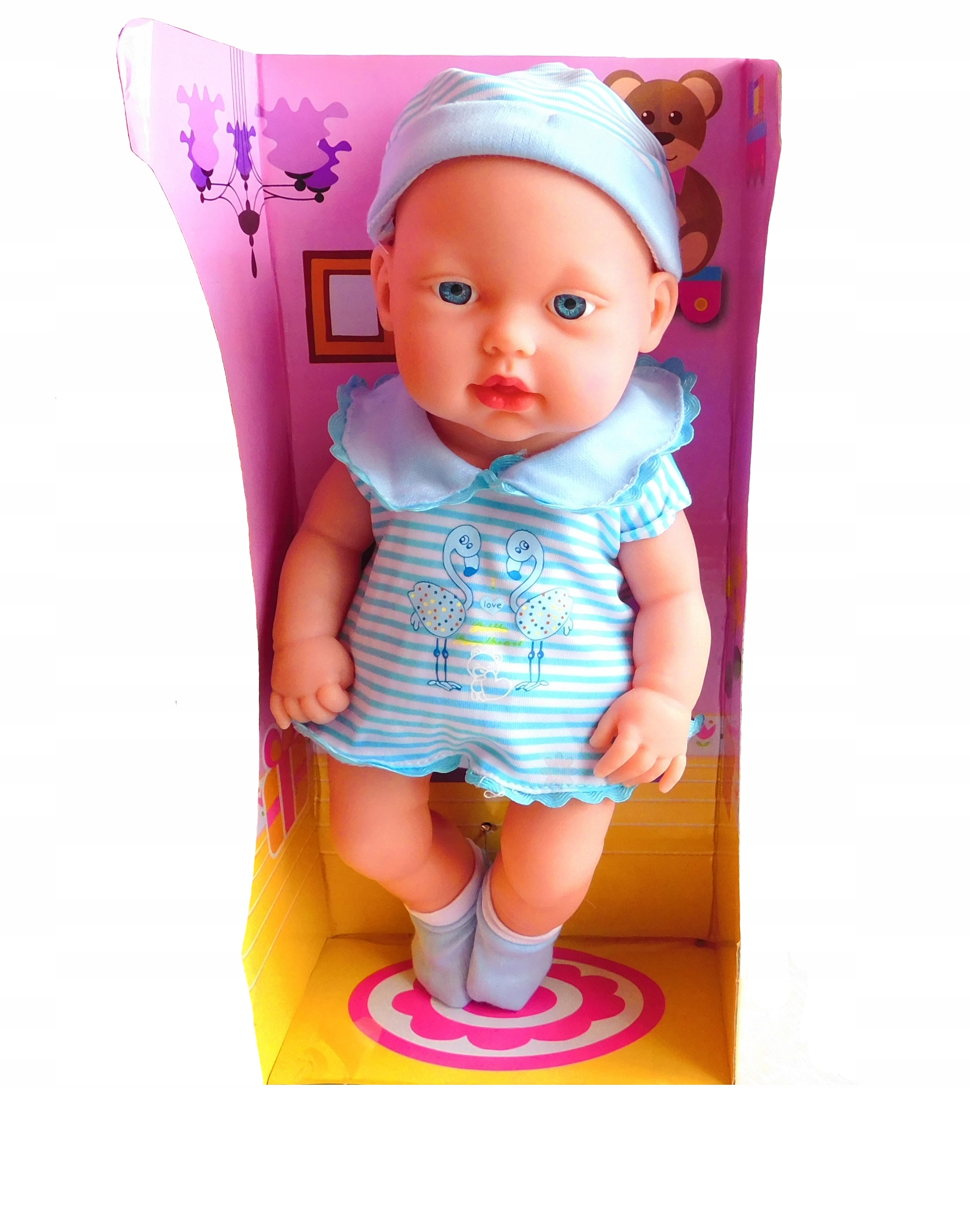 LALKA BOBAS FUNKCYJNA MÓWI 8 ZDAŃ ŚPIEWA 3PIOSENKI Kolor niebieski