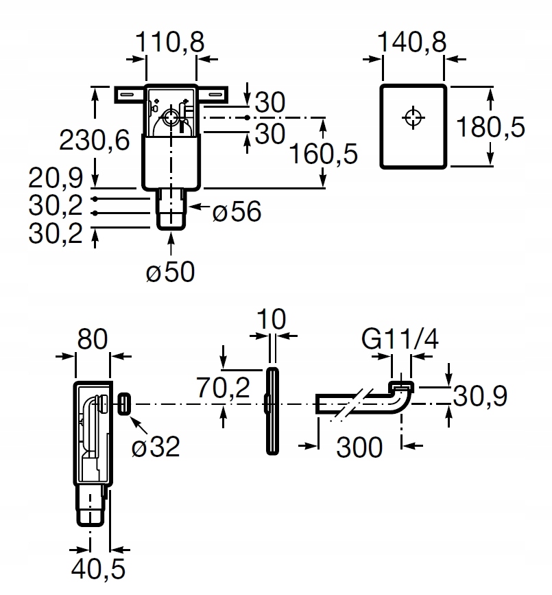 SYFON PODTYNKOWY DO UMYWALKI BIAŁY ROCA DOSTĘPNA ŁAZIENKA Rodzaj umywalkowy