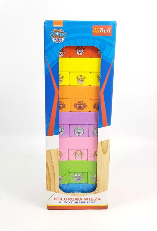 KOLOROWA WIEŻA KLOCKI DREWNIANE GRA ZRĘCZNOŚCIOWA PSI PATROL TREFL Marka Trefl