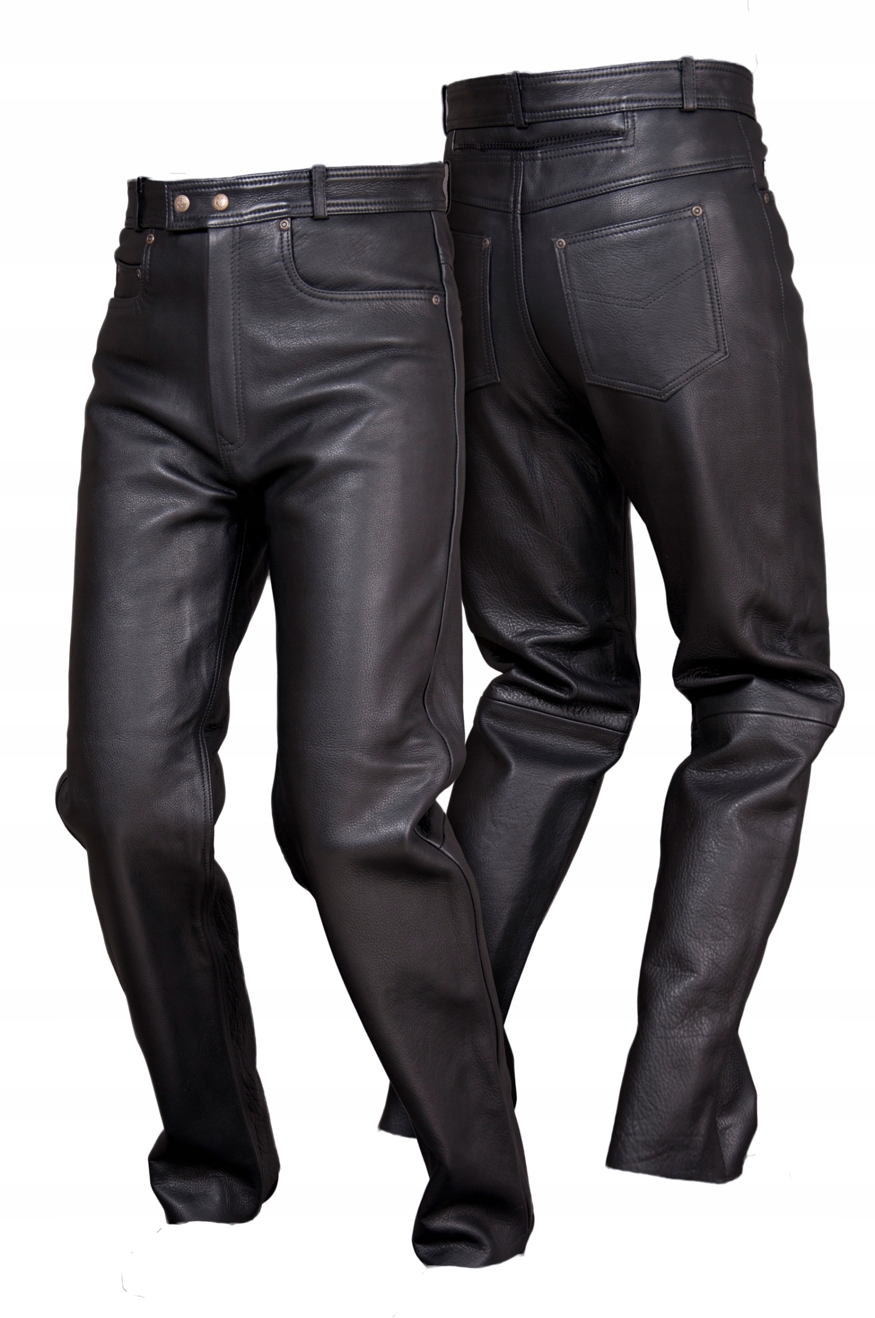 PROSTE SPODNIE SKÓRZANE MOTOCYKLOWE SSM003 L