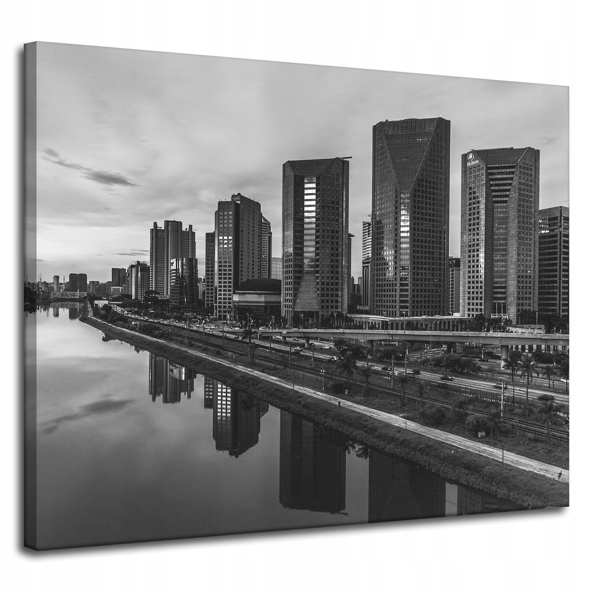 Obraz Canvas Sao Paulo černobílý 100x80 cm