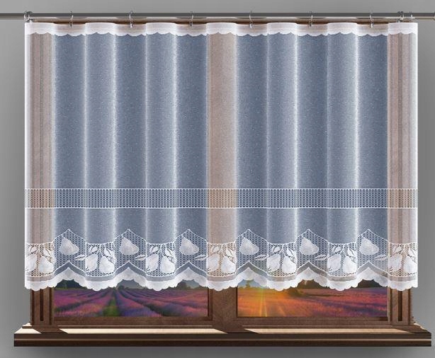 Mg Záclona Ovoc 638/68 Bílá 400x150 cm hotová s páskou M