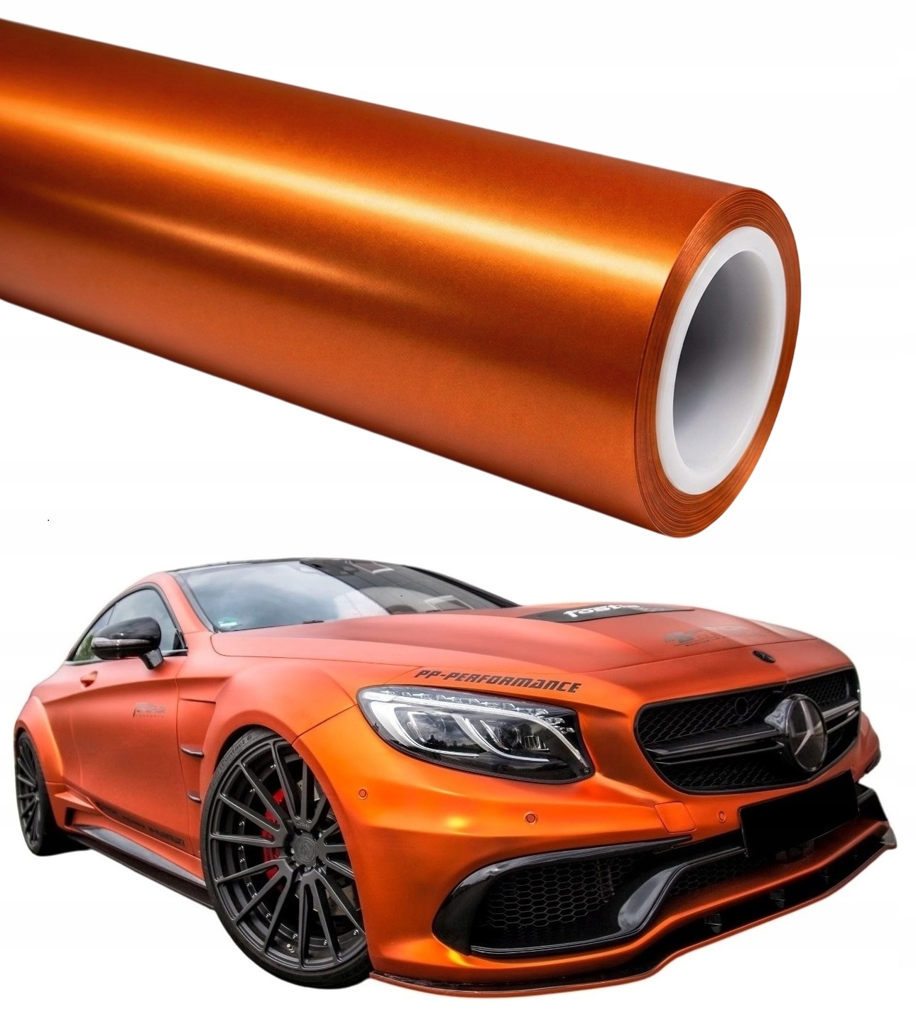 Fólie Saténová Automobilová Autopolep 200cm * 152cm Oranžový Plachta Na Domácí Mazlíček