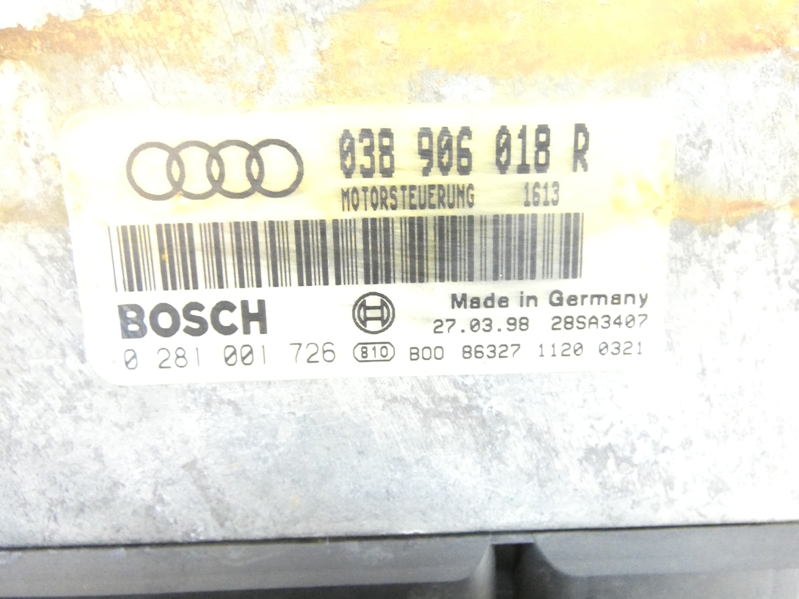 computer control unit of the engine AUDI A4 B5 95-99 1.9 TDI 90KM 038906018R