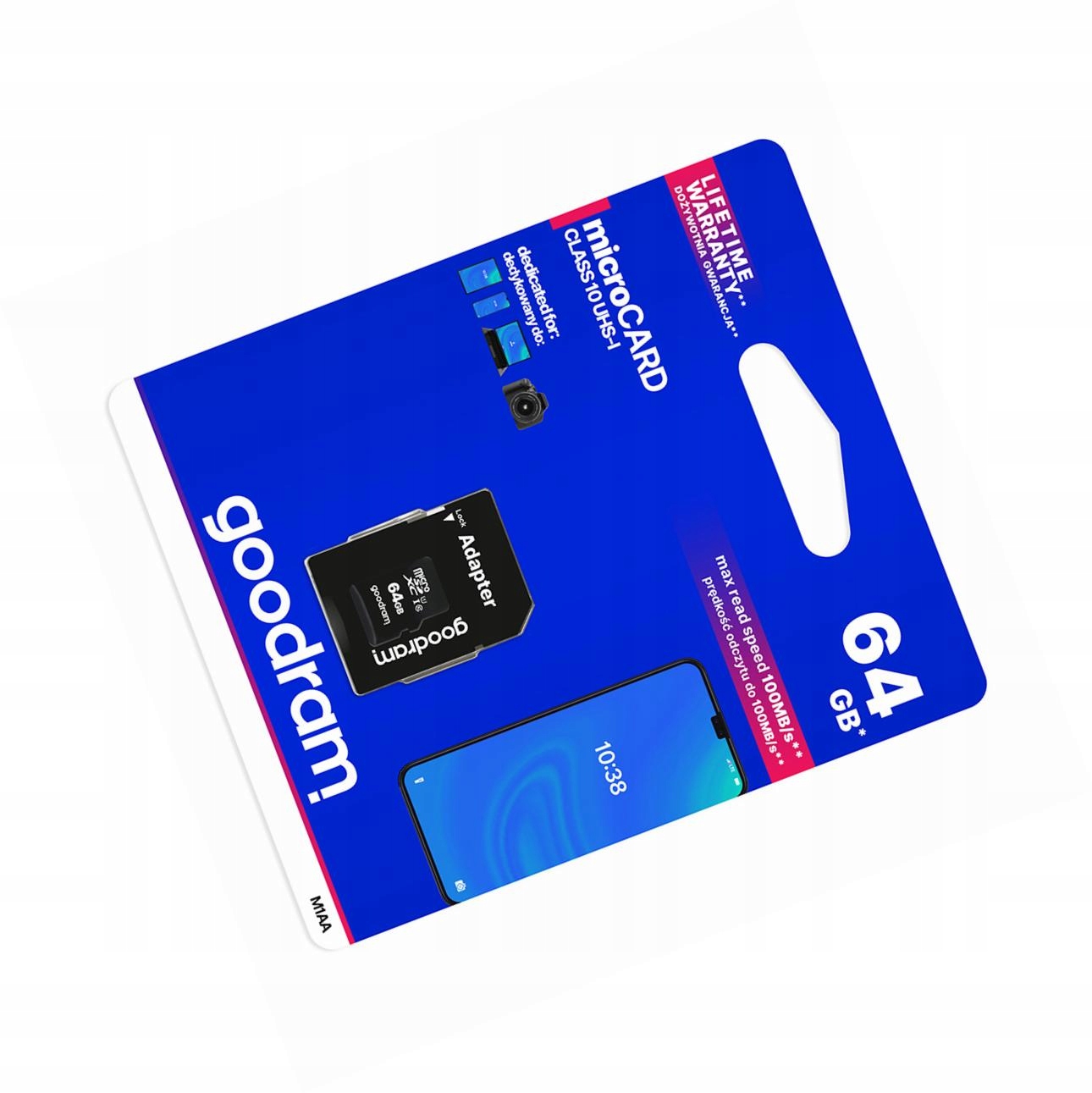 Karta pamięci 64GB microSD do telefonu szybka 10 Class z adapterem Sd