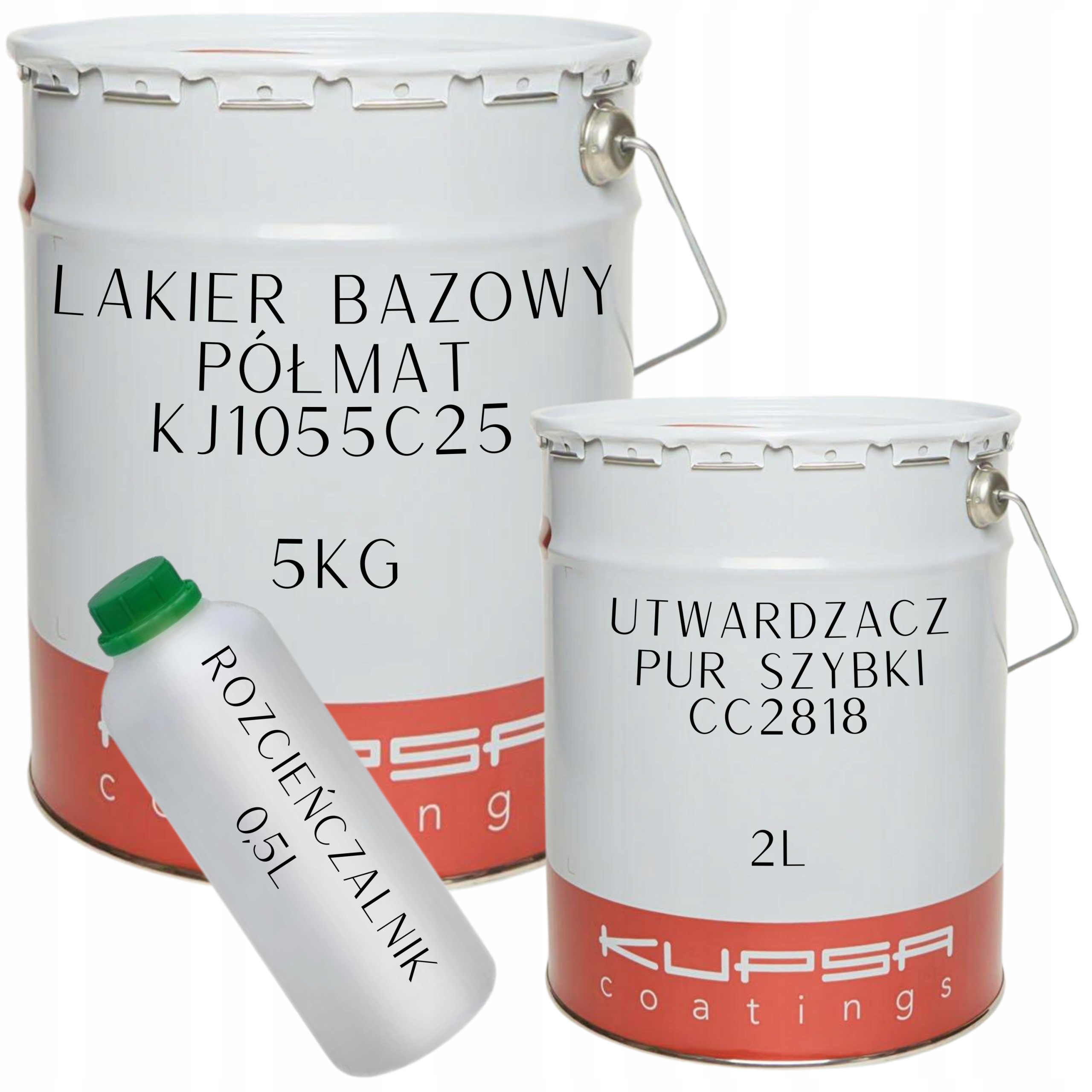 Kupsa Komplet Lakier Pur Bazowy 5KG Utwardzacz 2L Do Drewna [biały Półmat]