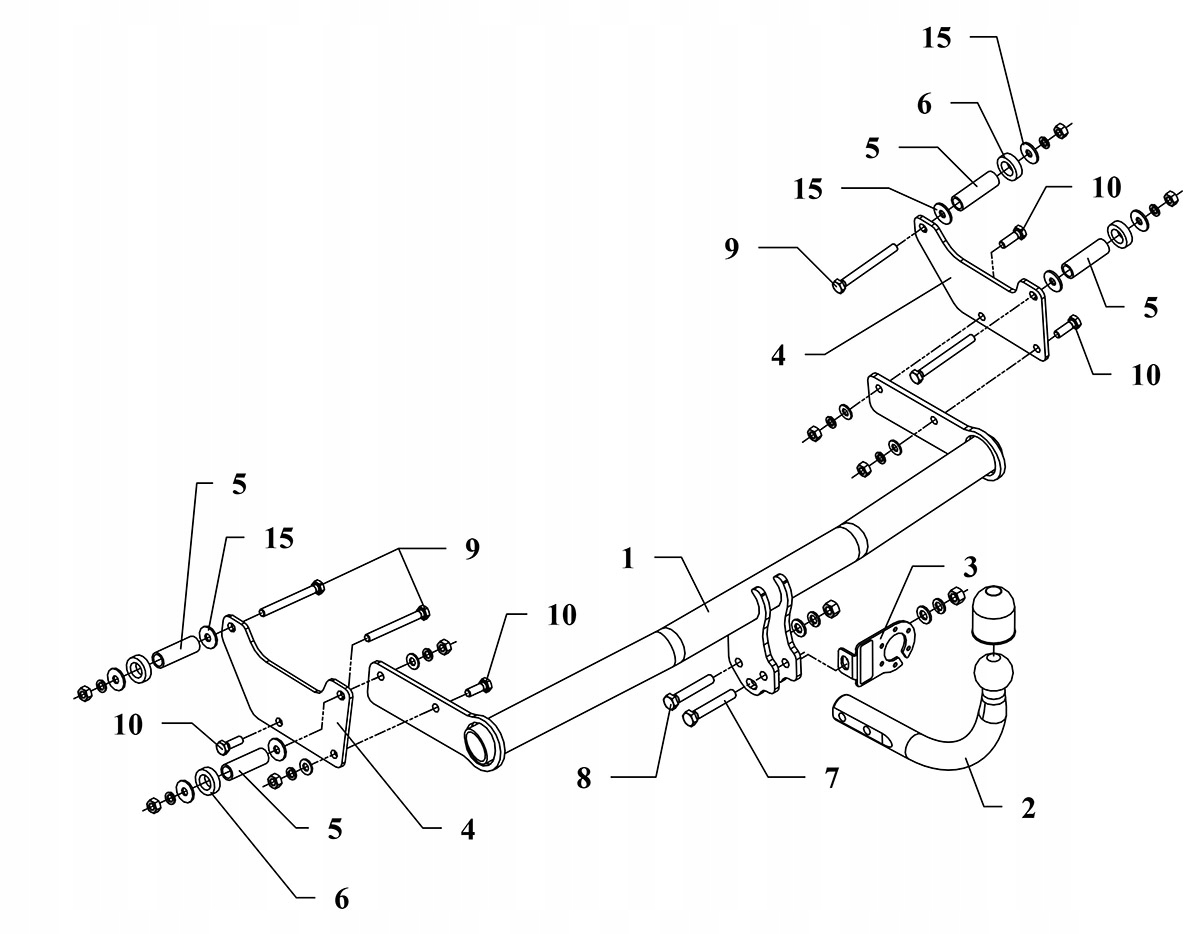 Hak holowniczy RENAULT GRAND MODUS 2008-2012 Producent Auto-hak