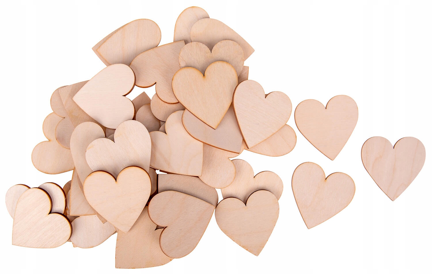 

Drewniane Serduszka Serca decoupage 2cm 50szt