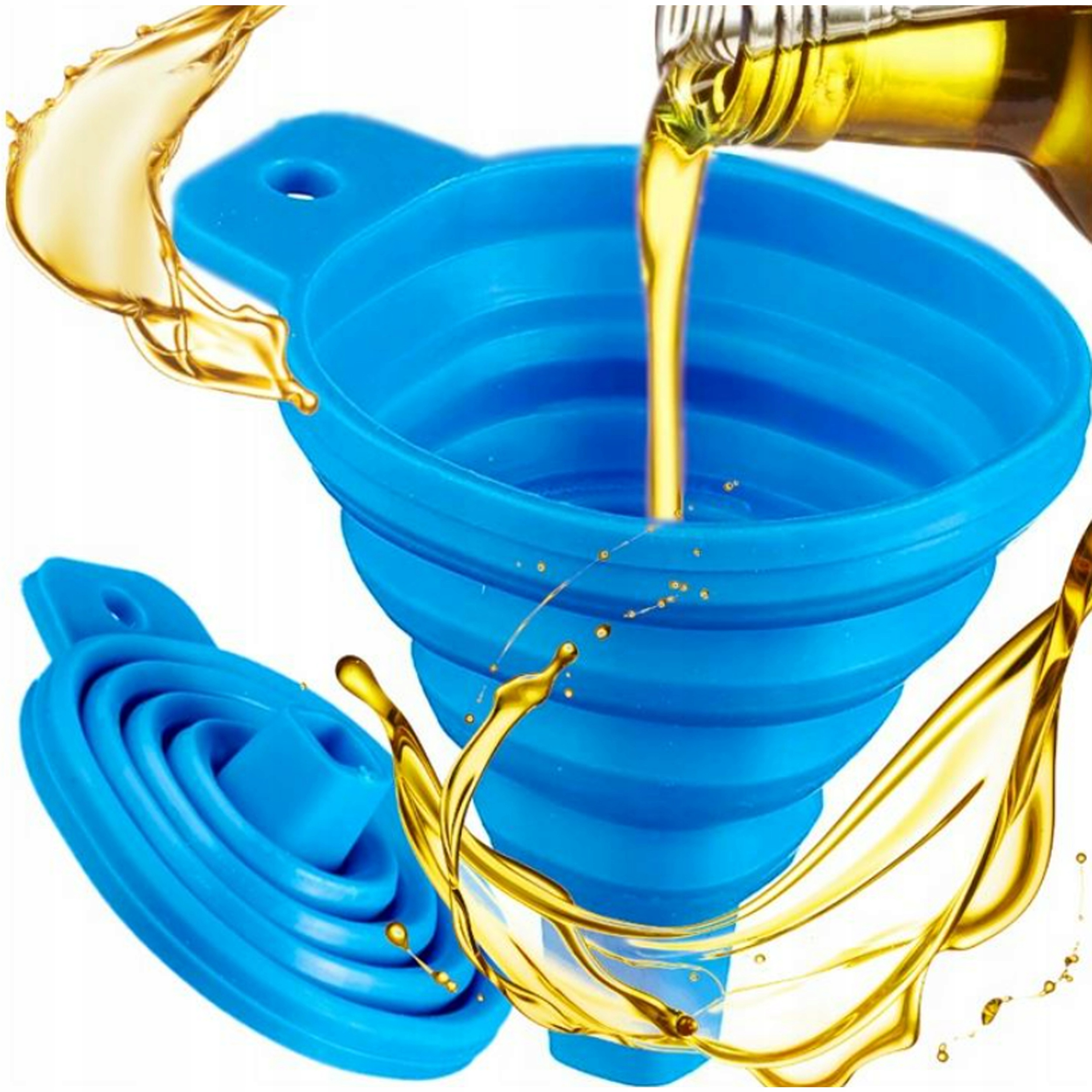 LEJEK SILIKONOWY SKŁADANY SAMOCHODOWY KUCHENNY PŁYN OLEJ MAŁY HARMONIJKA