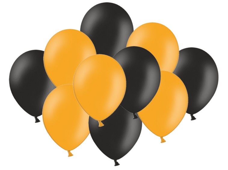 

Balony gumowe 30cm pomara.czarne 10szt halloween