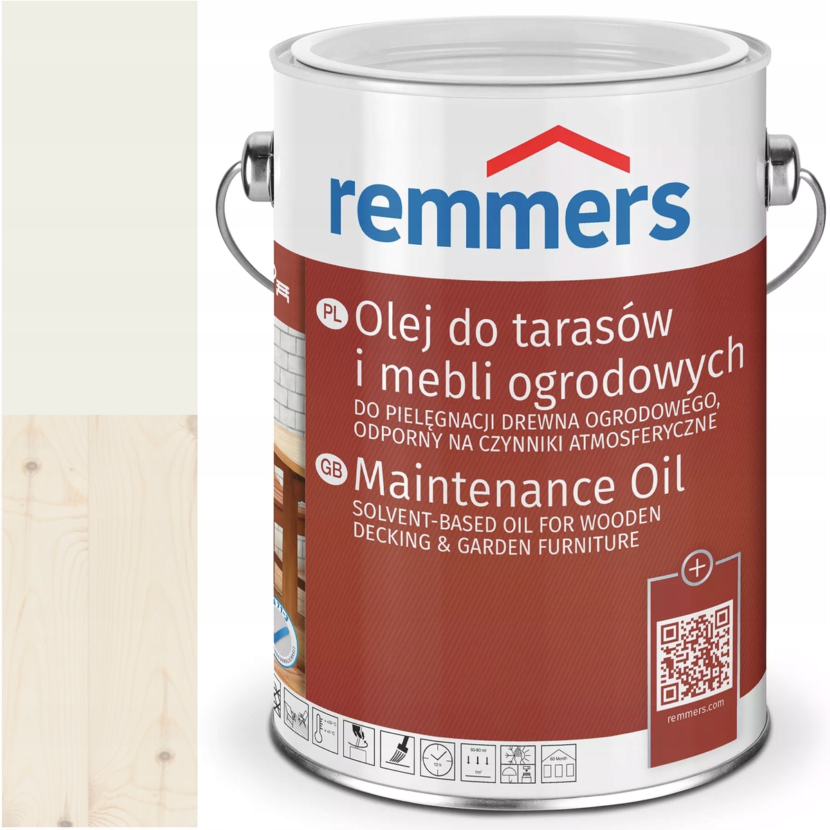Remmers Pflege-ol olej na terasy a terasové desky Ral 9016 Bílý Sign. 5L