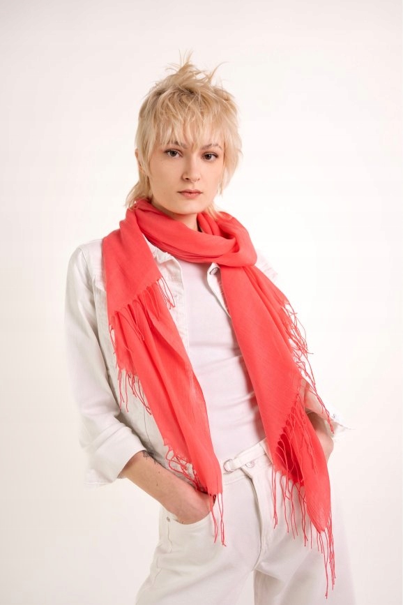 Vékony női sál Samadi - elegáns ruhához, sötét bézs Domináns anyag viszkóz