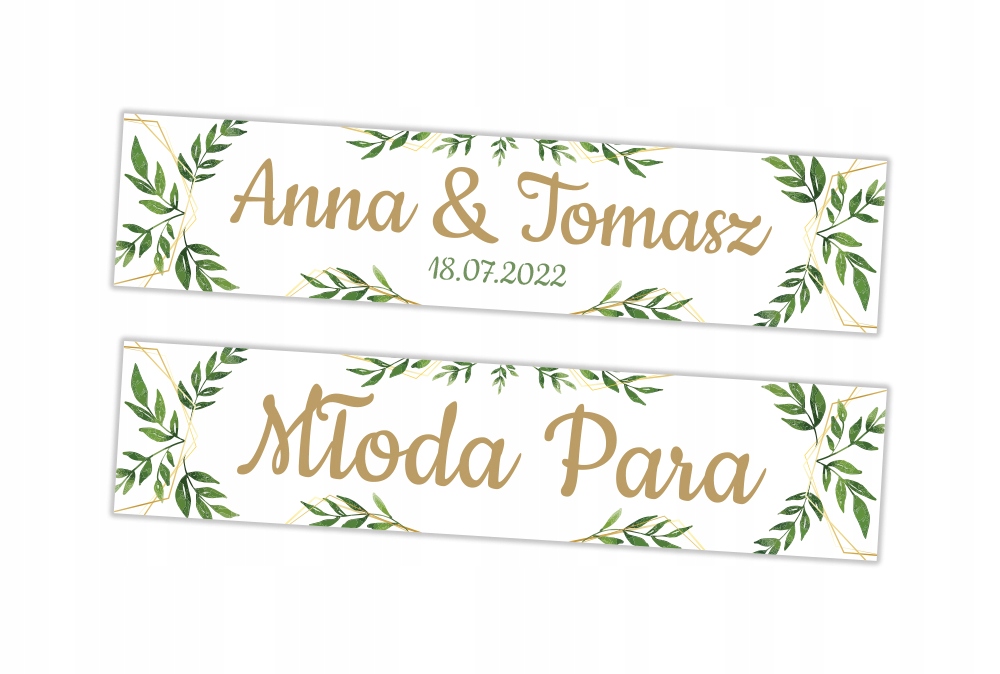 

Tablica ślubna 2 sztuki ramka rejestracyjna Nowość