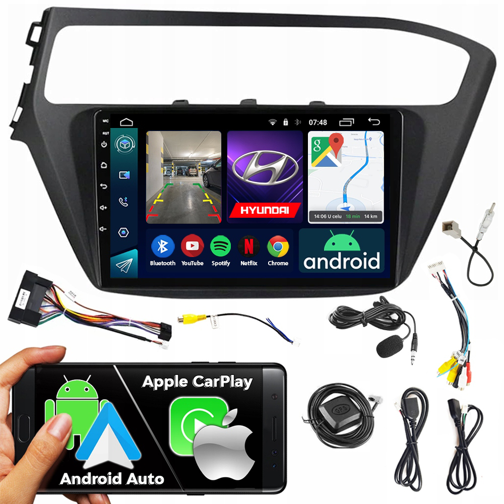 2DIN Autorádio Ncs RS-305 Hyundai i20 2018-2020 Android Navigace