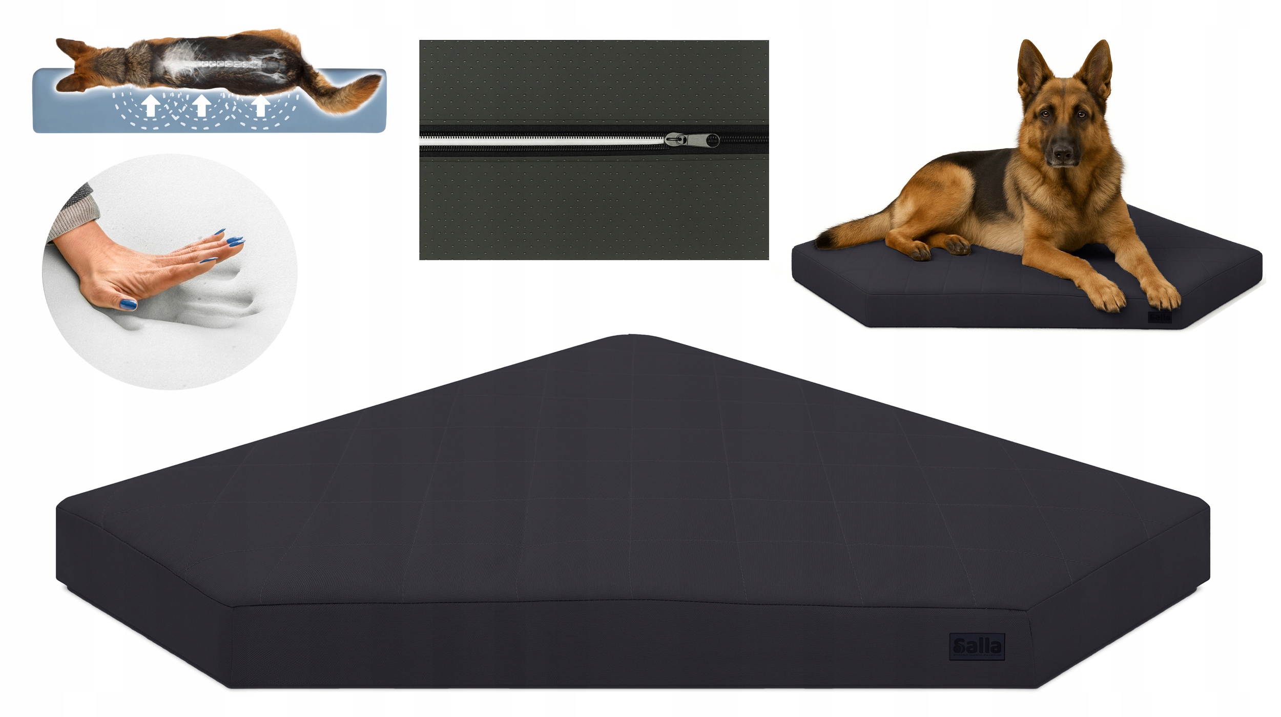 Levně Pelíšek pro psa, Voděodolné, pěnový zámek 130x130