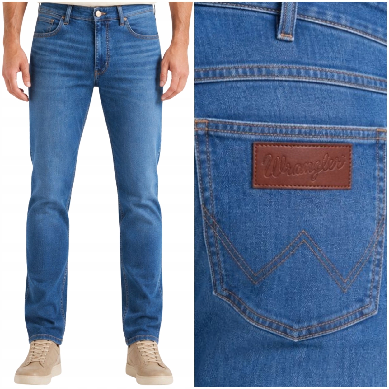 Wrangler Greensboro bavlněné elastické jednoduché džínové kalhoty W30 L30