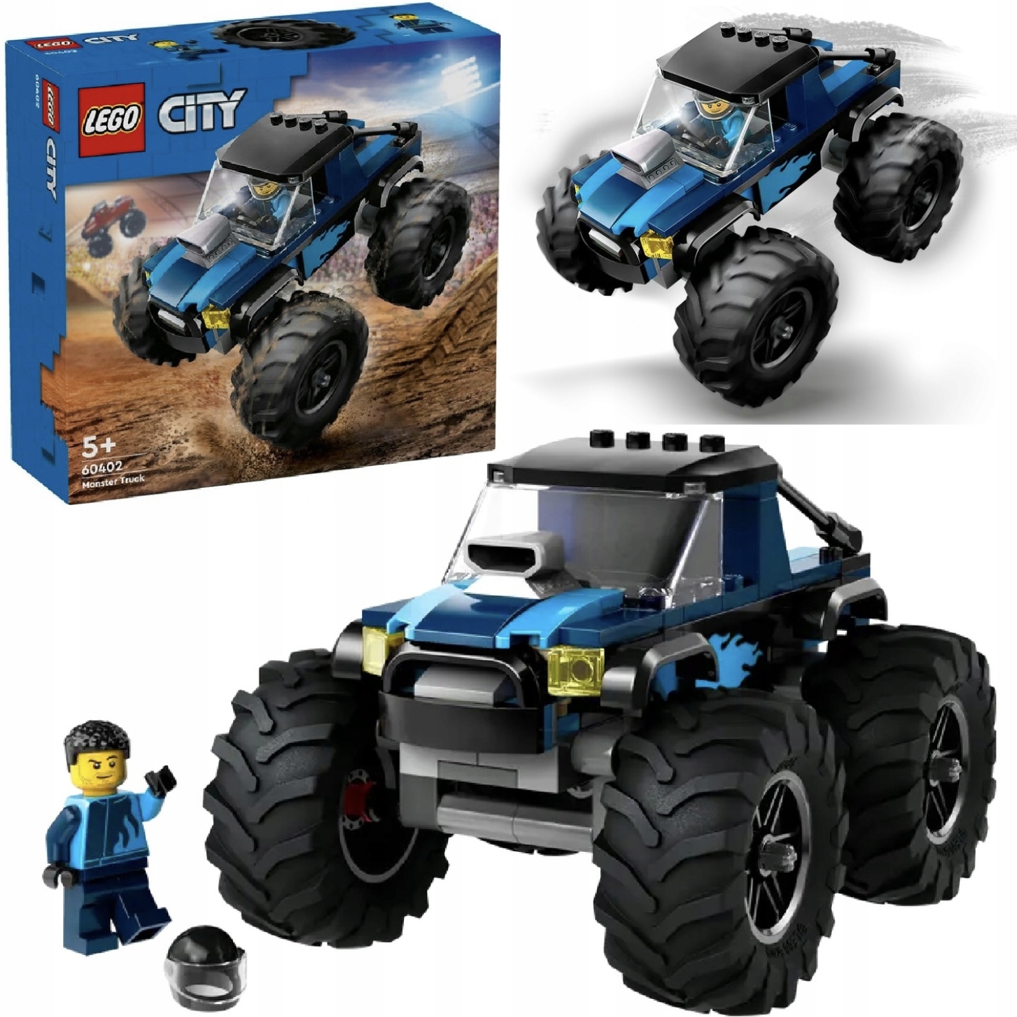 Lego City 60402 Niebieski Monster Truck Zestaw Klocków Dla Dzieci +5 Lat