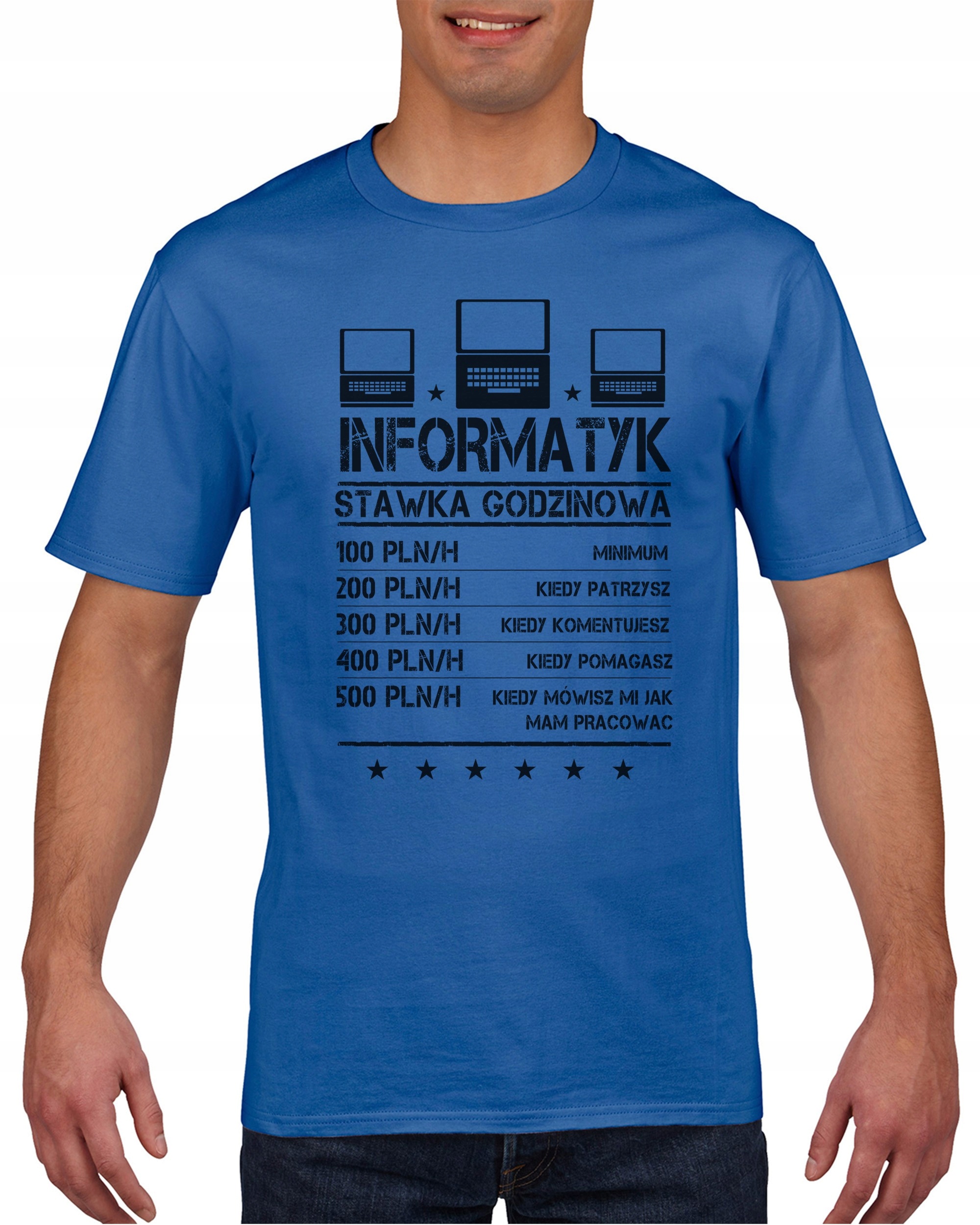 

Koszulka męska Informatyk stawka godzinowa XXL