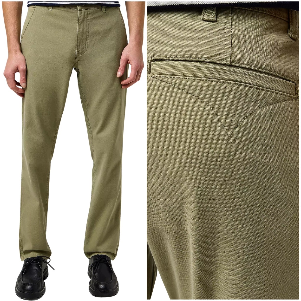 Wrangler Regular Chino Aloe bavlněné látkové kalhoty chinosy W31 L32