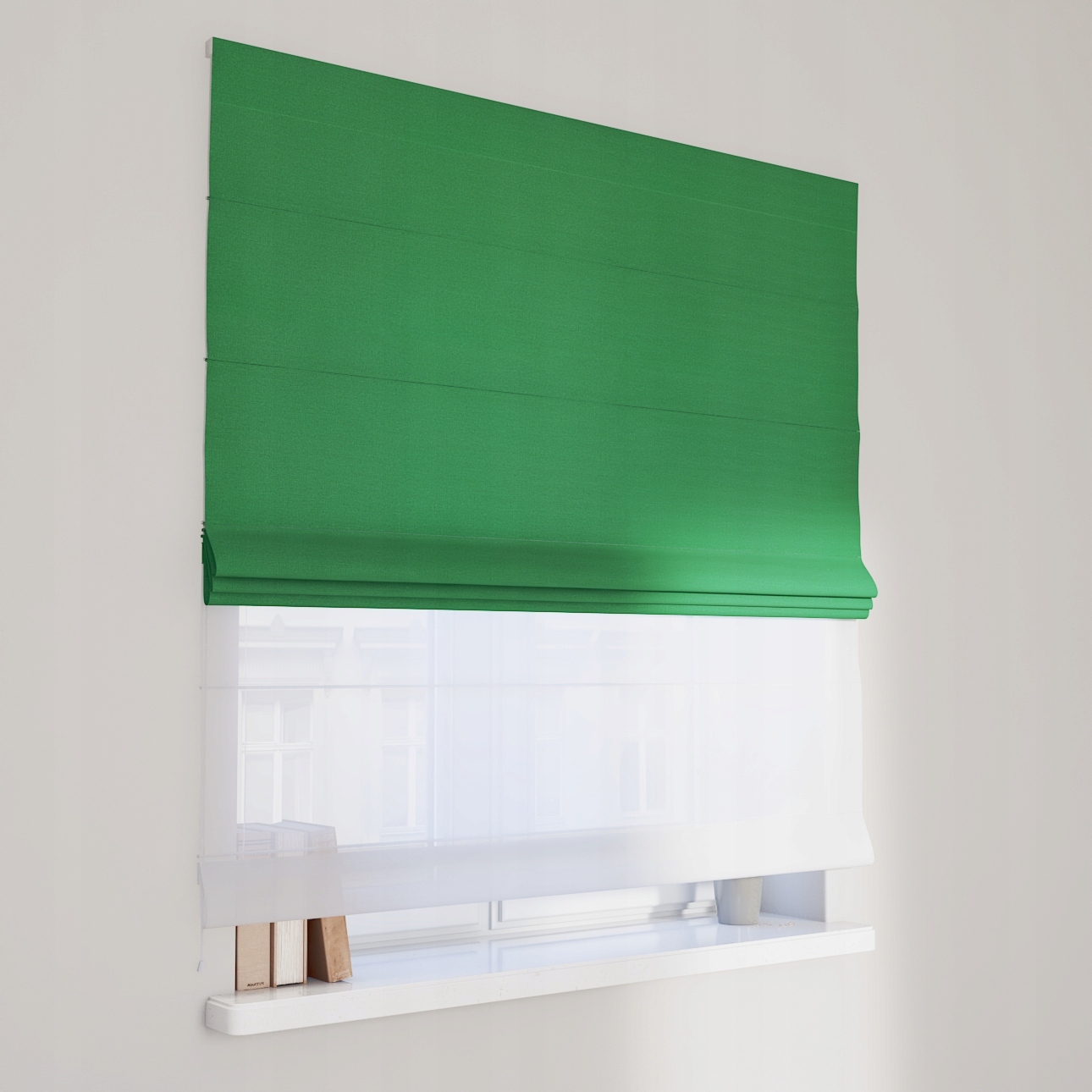 Hotová římská roleta Duo 100 x 170 cm zelená