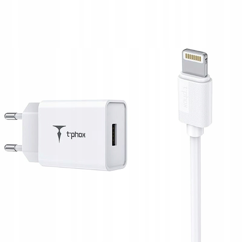 Ładowarka sieciowa T- Phox Mini- Eu Lightning White 1. 2M 2. 4A T- Phox