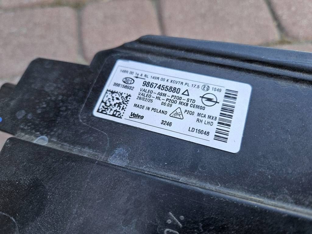 light front front right lens Full LED INTERI Opel Mokka B 9867455880