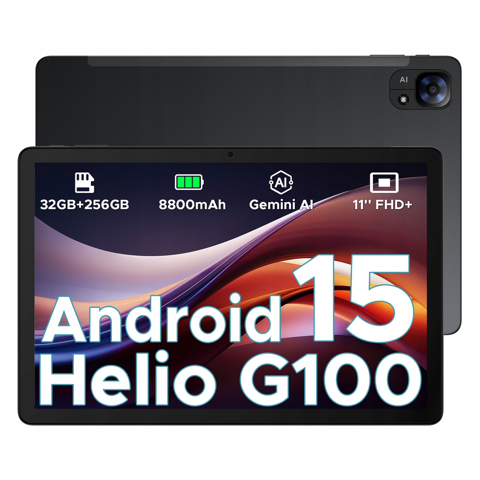 Tablet Doogee Tab E3 s Androidom 15, 11" Fhd+, 32/256GB/2TB, 8800mAh, 3.5mm jack/SIM/GPS